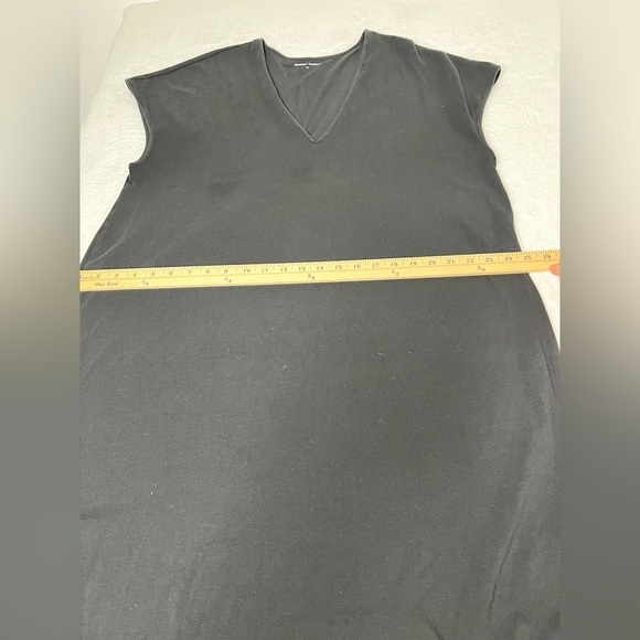 Universal Standard M(18-20) Asymmetrical Black Jersey Casual Neutral Dress - Picture 9 of 11